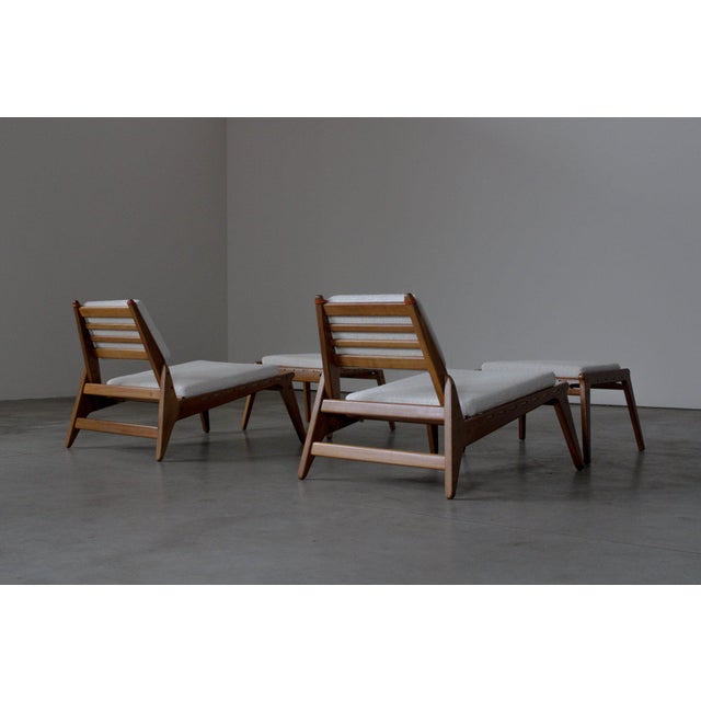Hunting Chairs and Ottomans by Heinz Heger, Germany, 1960s, Set of 4 For Sale - Image 10 of 14