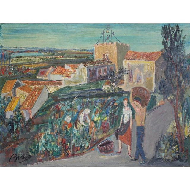 1950s Paul Braig, Le Petit Village, 1950s, Oil on Canvas For Sale - Image 5 of 18