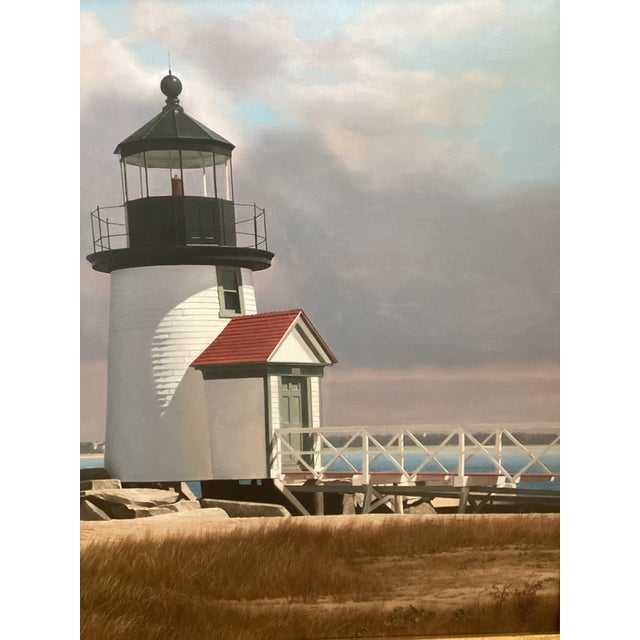 1990s 1990s ‘Brant Point Afternoon’’ (Nantucket Ma) Orig Signed Painting by John Falato For Sale - Image 5 of 14