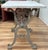 Metal Antique French Marble Top Cast Iron Bistro Table For Sale - Image 7 of 14