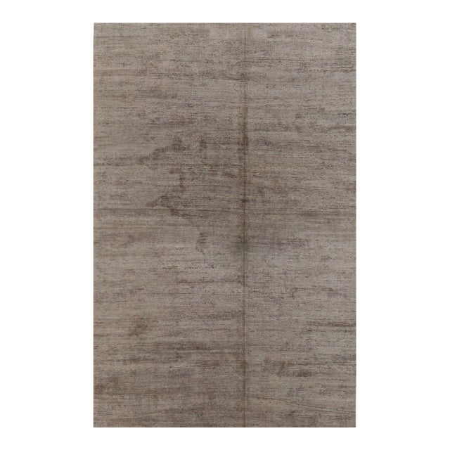 Rug & Kilim’s Modern Textural Rug in Neutral Taupe and Gray Tone-on-Tone -13x20 For Sale