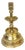 Large Dutch Baroque Engraved & Pierced Brass Chamber Candlestick Ventilated Base For Sale