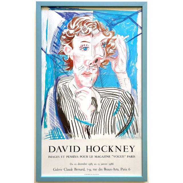 David Hockney Vintage 1985 Pop Art Lithograph Print 