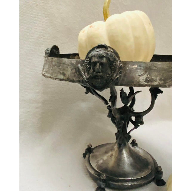 Metal 19th Century American Victorian Figural Silver-Plate Centerpiece Tazza For Sale - Image 7 of 18