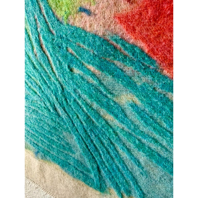 1980s Calman Shemi “Canopy #6” Monumental Textile Soft Painting, 64” X 48”, Signed For Sale - Image 10 of 12