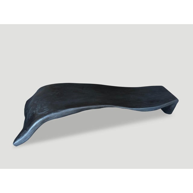 Andrianna Shamaris Impressive Sculptural Charred Coffee Table or Bench For Sale - Image 10 of 18