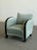 Art Deco 1960s Arched Chairs in Mint Blue Mohair For Sale - Image 3 of 15
