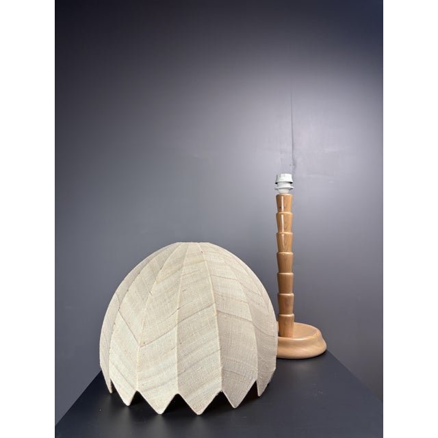 Pine Palm Table Mushroom Lamp from Temde, Switzerland, 1970s For Sale - Image 10 of 13