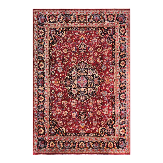 Persian Shaunte Red/Black Wool Rug - 10'2'' X 13'2'' For Sale
