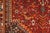 Shiraz Rug 3’10” X 5′ Red Wool Vintage Tribal Hand-Knotted Oriental Carpet For Sale - Image 9 of 13
