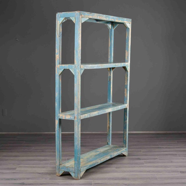 Antique Painted Pine Four-Tier Open Étagère For Sale In Detroit - Image 6 of 12