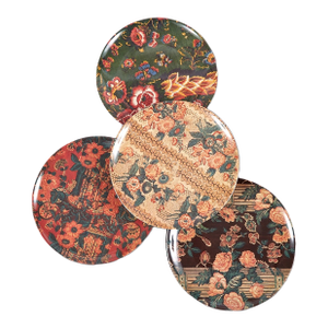 English Chintz Dinner Plates, Set of 4