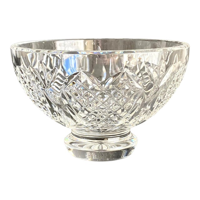 Waterford Crystal Footed Bowl Heirloom Wedding Heart Love Pedestal Catchall Dish For Sale