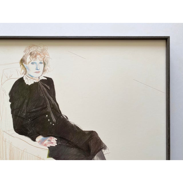 David Hockney Vintage 1980 Lithograph Print Framed Museum Exhibition Poster " Celia, Paris " 1973 For Sale - Image 9 of 14