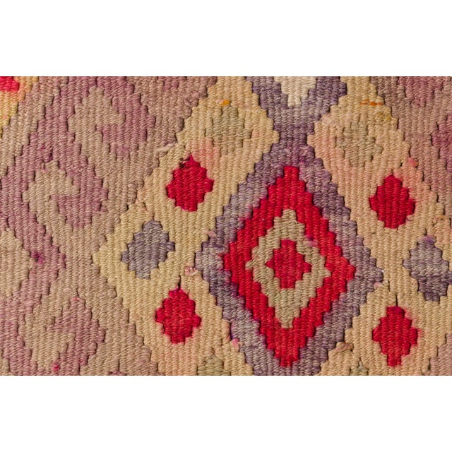 Vintage Mauve & Coral Kilim Runner For Sale - Image 10 of 10