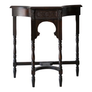 18th Century English Carved Dark Oak Console Table For Sale