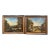 Pair of 19th Century French Signed Pastoral Paintings in Blackened Frames For Sale