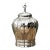Vintage Silver Mirror Finish Glazed Ceramic Lamp For Sale