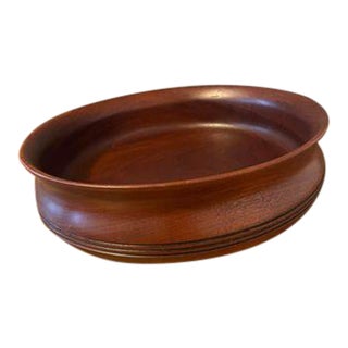 Extra Large 1960s Signed Bob Daniel Mahogany Bowl For Sale