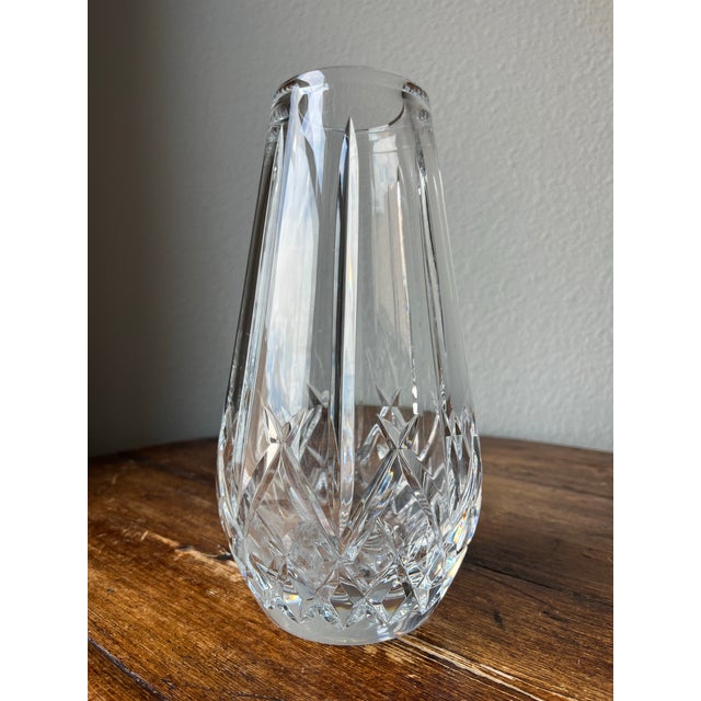 Transparent Waterford Crystal Vase 9" For Sale - Image 8 of 8