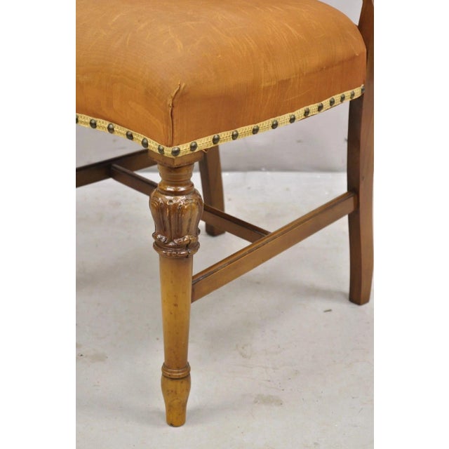 Vintage Joerns Bros Art Deco Walnut Fan Back Vanity Side Chair For Sale In Philadelphia - Image 6 of 10