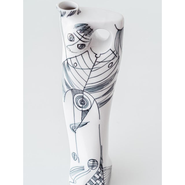 White Anthropomorphic Figural Vases by Sargadelos, Set of 2 For Sale - Image 8 of 13
