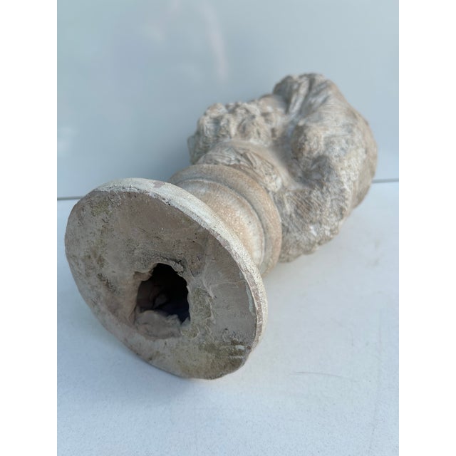 Vintage Greco Roman Style Plaster Bust For Sale - Image 10 of 11