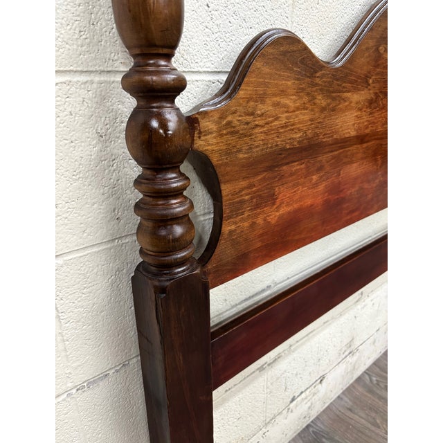 Wood Vintage Full Size Traditional Poster Headboard For Sale - Image 7 of 11