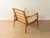 Brown Wooden White Armchair, 1960s For Sale - Image 8 of 8