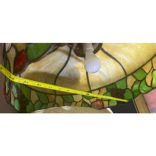 Vintage Large Glass Stained Pendant For Sale In West Palm - Image 6 of 10