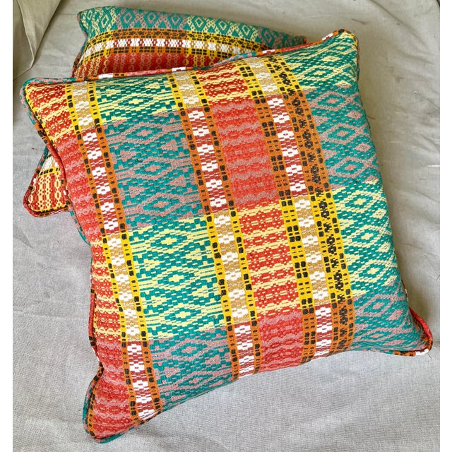 Vintage Ukrainian Handwoven Custom Made 20” Throw Pillows-A Pair For Sale In Tampa - Image 6 of 13