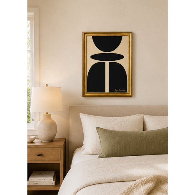 Quiet Monument — Mid-Century Inspired Abstract Acrylic Painting by Bryan Boomershine, Framed For Sale - Image 4 of 8