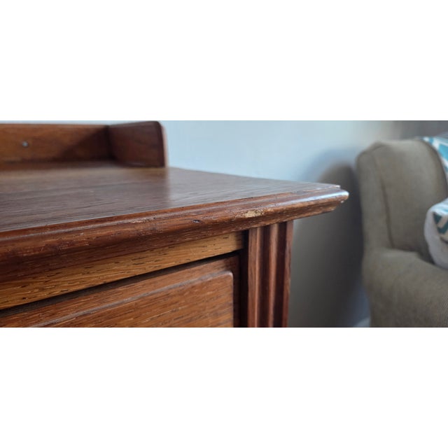 Wood Early 20th Century Restored Oak Sideboard For Sale - Image 7 of 11