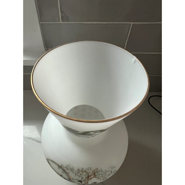 1960s Mid Century Opaline or Satin Japanese Vase For Sale - Image 5 of 10