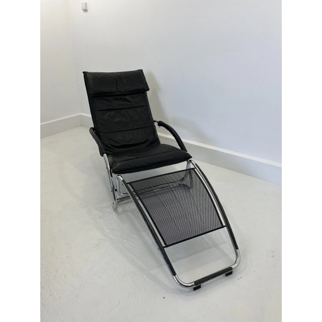 Leather Rocking Chair by Jochen Hoffman, 1980s For Sale - Image 10 of 15