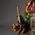 Bronze Late 19th Century Polychrome Bronze Wenchang Dijun Statue, Taoist Deity, 3.6kg For Sale - Image 8 of 9