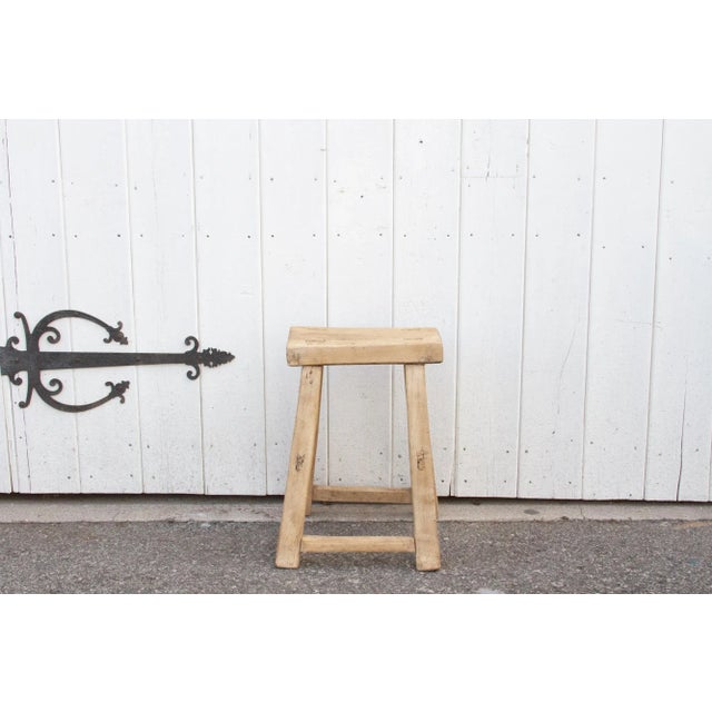 Asian Bleach Wood End Table For Sale - Image 11 of 11