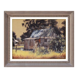 Late 20th Century The Old Wood Cabin, Darwin Musselman For Sale