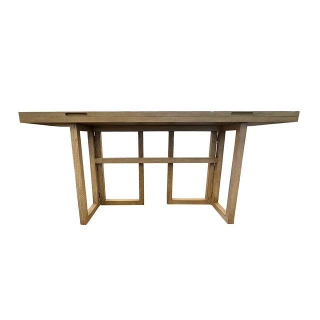 EJ Victor Flip Top Console in Natural Oak Manufactured by EJ Victor For Sale - Image 4 of 12