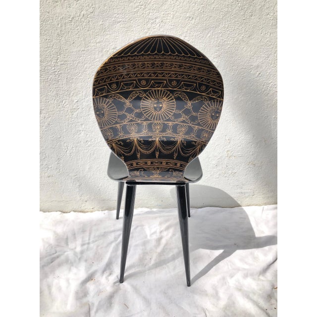 1980s Piero Fornasetti Wood & Metal "Balloon" Chair For Sale In New York - Image 6 of 10