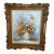 Large Vintage Floral Oil Painting on Canvas Signed by Artist Alex With Ornate Gilded Frame For Sale