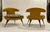 Pair of vintage "Horn" lounge chairs attributed to Karpen of California. These iconic mid-century slipper chairs have been...