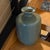 Vintage Large Mottled Moss & Chestnut Speckled Glazed Bottle Vase (14") For Sale - Image 12 of 18