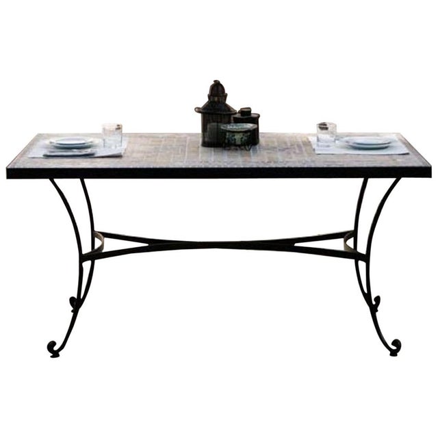 Patio or garden dining room table in wrought iron The price it´s only for the legs Estructure measurements: Depth 27.5 in...