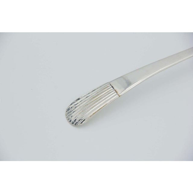 Silver Soup Ladle with Reed-Style Handle, in Good conditions.