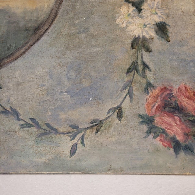 D. Berthault, Cherubs, France, 1922, Oil on Canvas, Set of 2 For Sale - Image 11 of 18