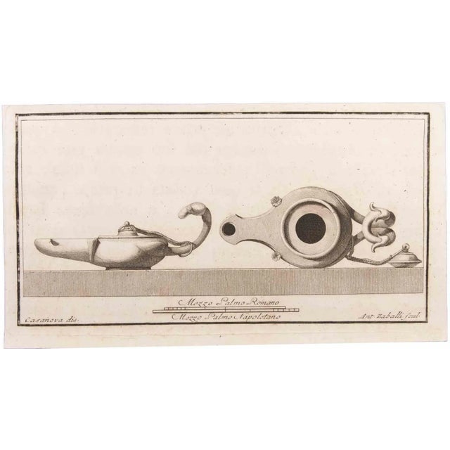 Oil lamp is an etching realized by giovanni battista casanova (1735-1810). The etching belongs to the print suite...