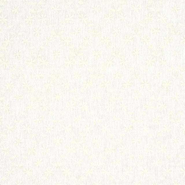 Contemporary Sample - Schumacher Cellini Embroidered Sheer Fabric in Ivory For Sale - Image 3 of 3