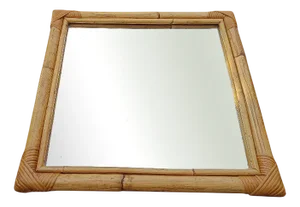 Vintage Mirror in Bamboo Frame
