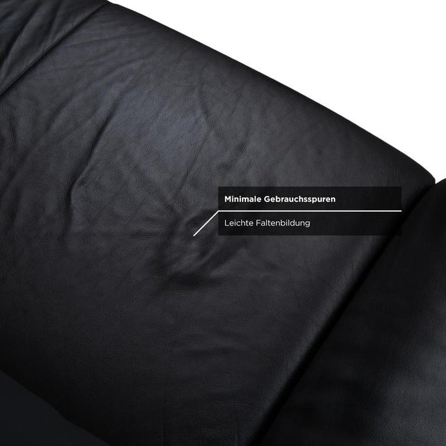 Rossini 2-Seater Sofa in Black Leather from Koinor For Sale - Image 11 of 15